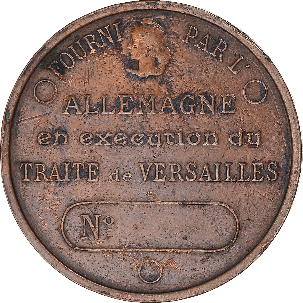 France, Medal, Fourni par l'Allemagne en exécution du Traité de Versailles