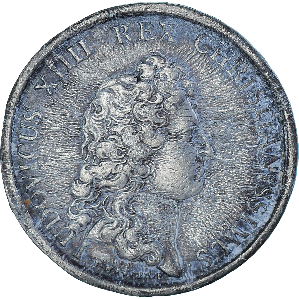 France, Medal, Louis XIV, History, , Tin-Zinc