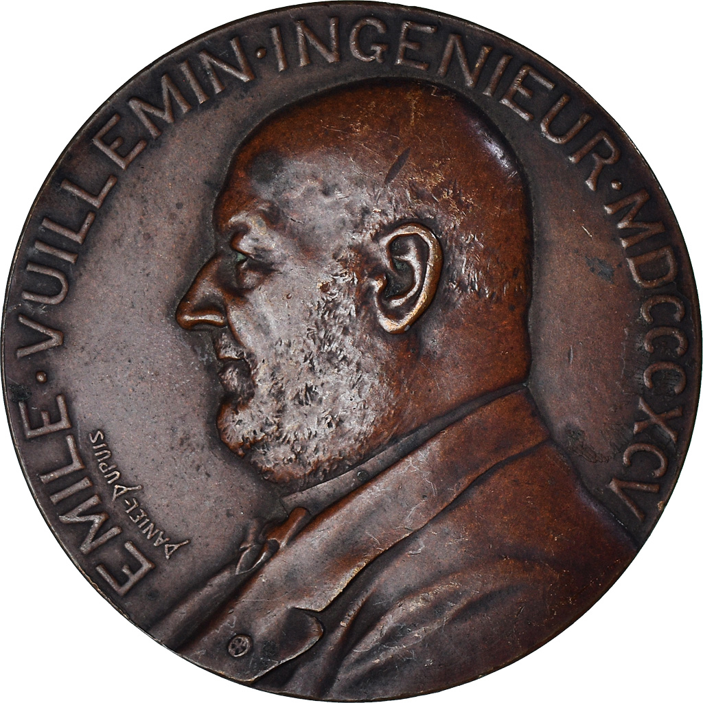 France, Medal, Emile Vuillemin, Compagnie des Mines d'Aniche, 1895, Dupuis.D