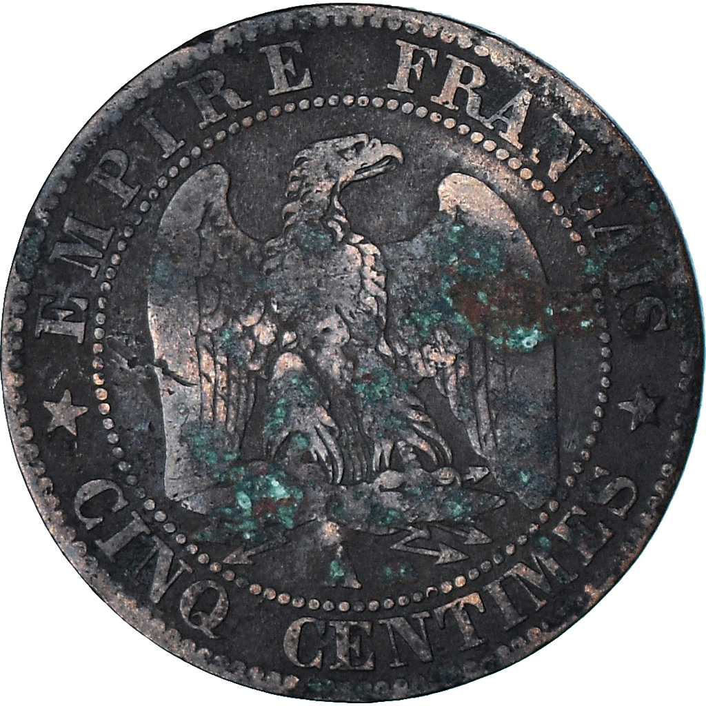 Coin, France, Napoleon III, Napoléon III, 5 Centimes, 1853, Paris, 