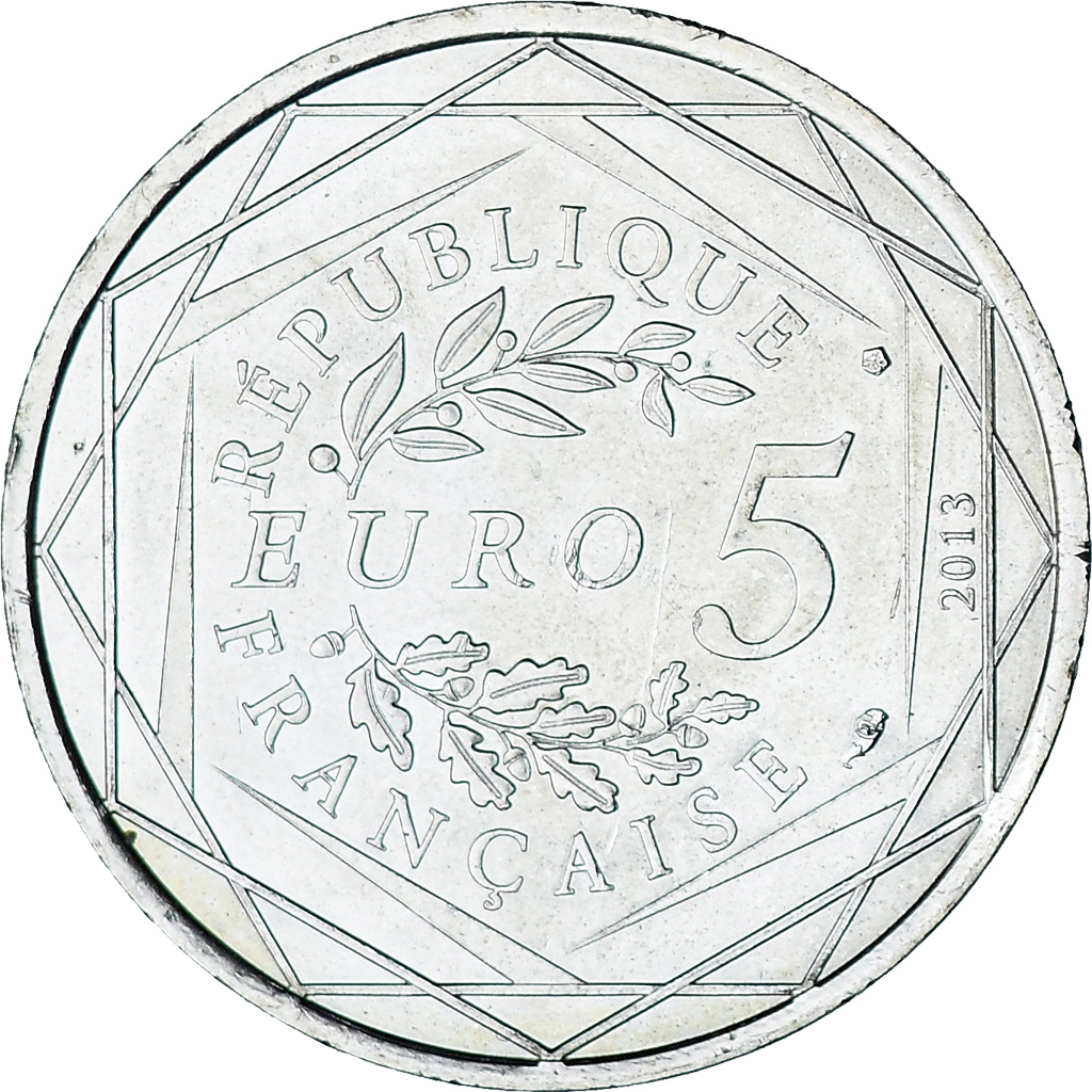 France, 5 Euro, Liberté, 2013, Paris, , Silver
