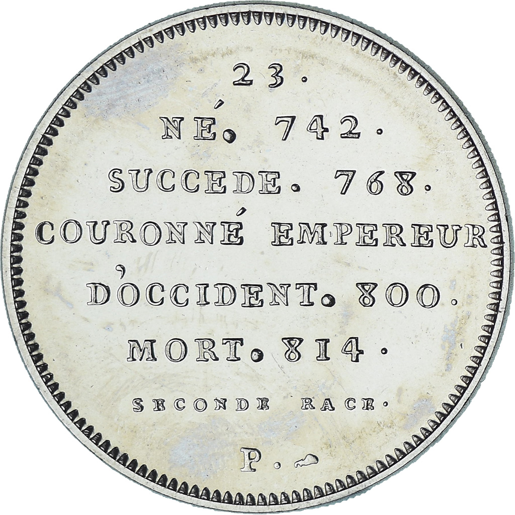 France, Medal, Les Rois de France, Charlemagne, History, , Copper-nickel