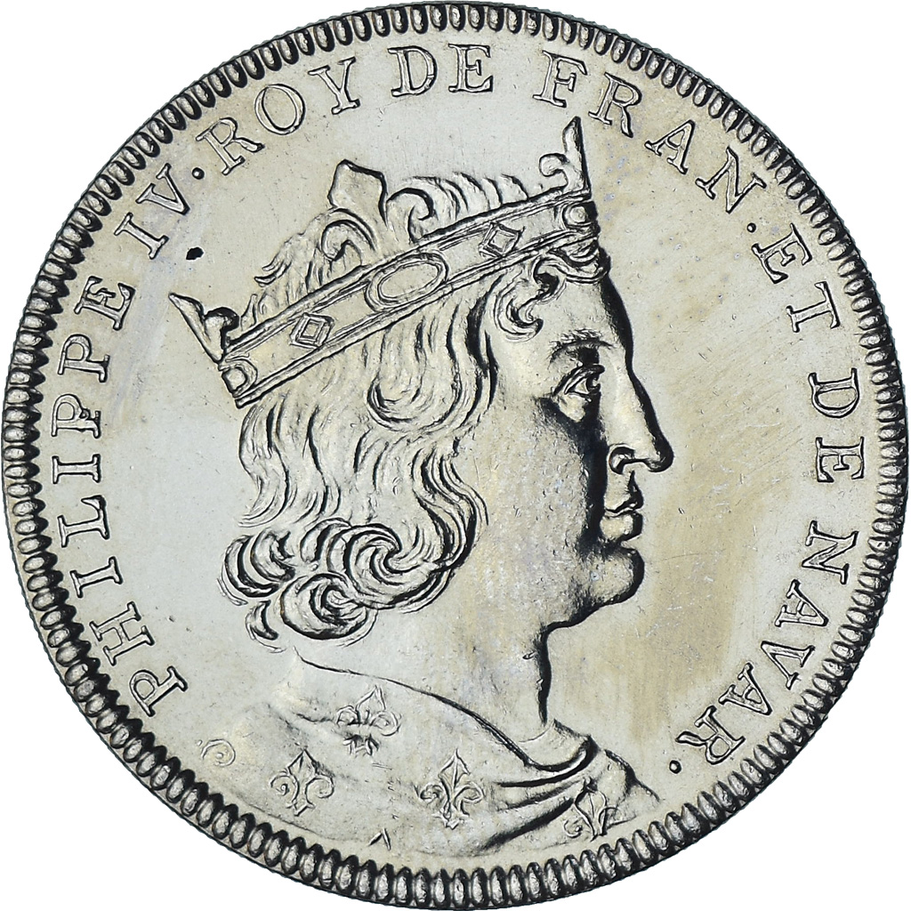 France, Medal, Les Rois de France, Philippe IV, History, , Copper-nickel