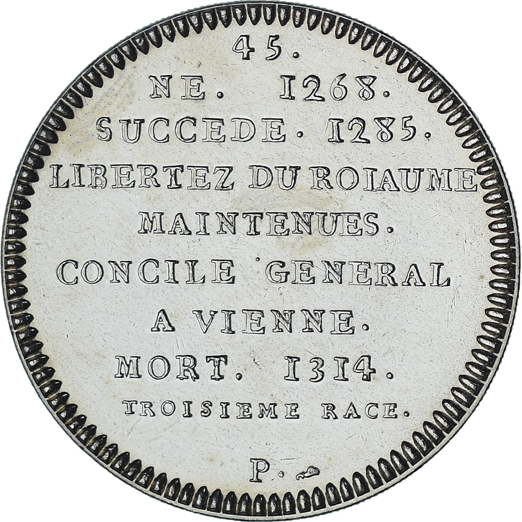 France, Medal, Les Rois de France, Philippe IV, History, , Copper-nickel