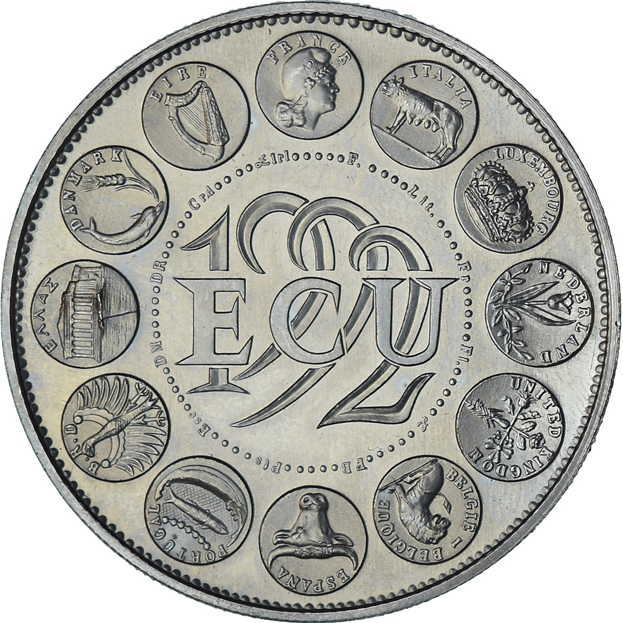 France, Medal, Ecu Europa, Marianne, Society, 1992, , Copper-nickel