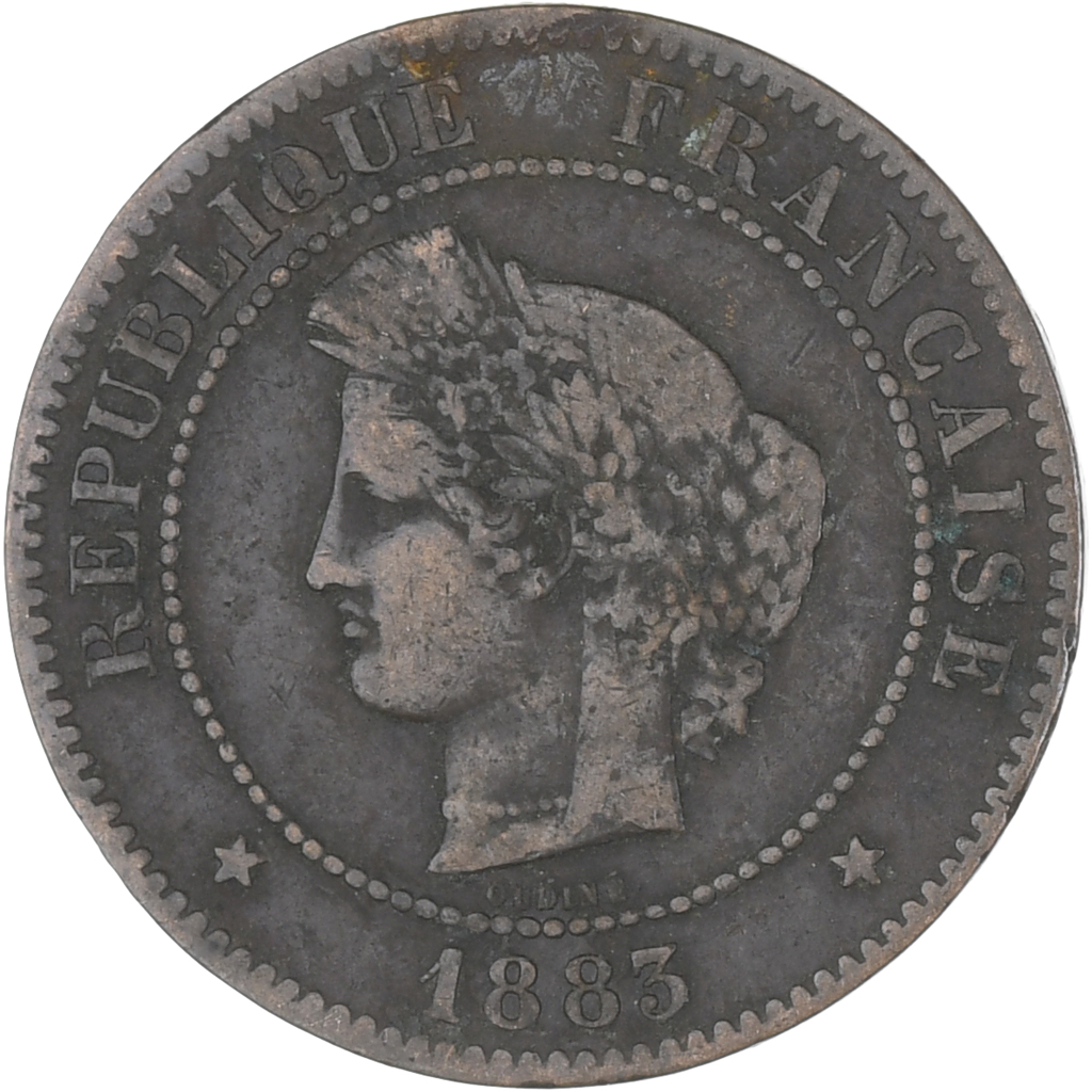 Coin, France, Cérès, 5 Centimes, 1883, Paris, , Bronze, KM:821.1
