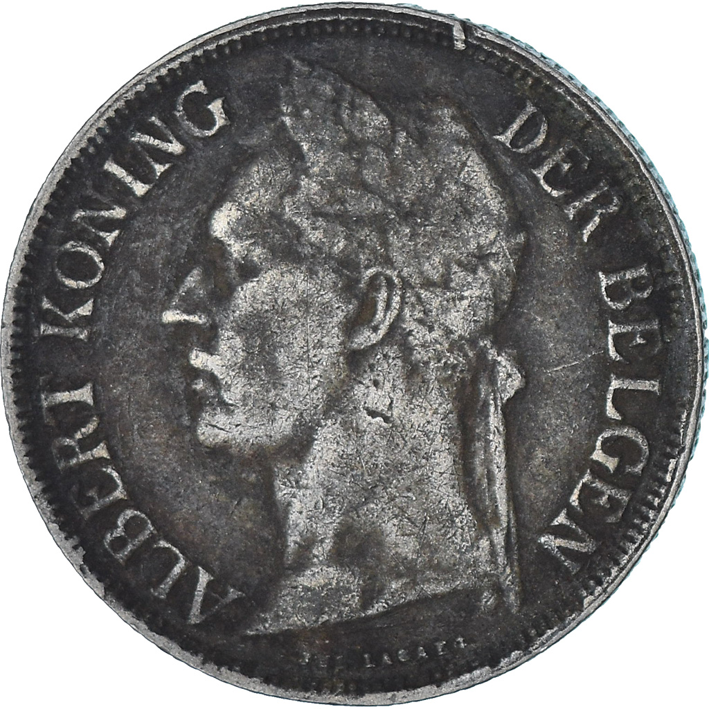 Coin, Belgian Congo, Franc, 1923, EF, Copper-nickel, KM:21