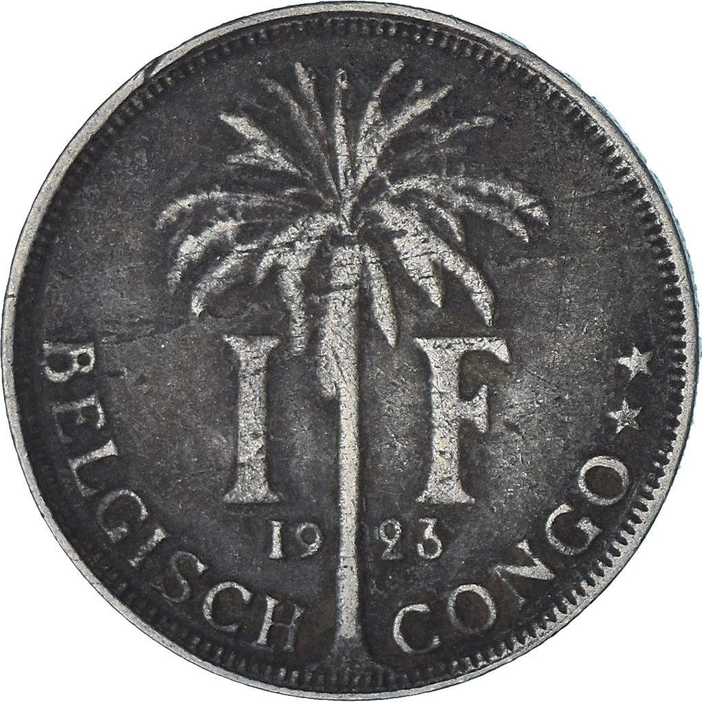 Coin, Belgian Congo, Franc, 1923, EF, Copper-nickel, KM:21