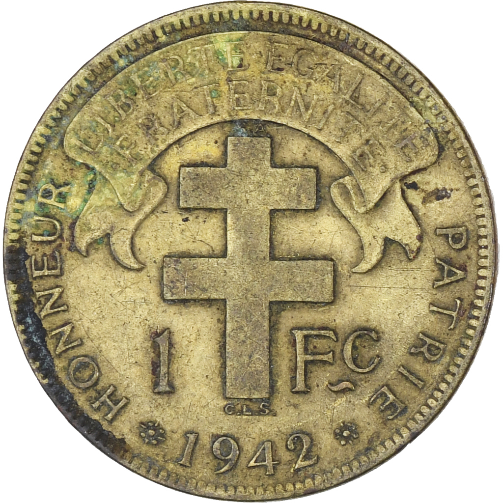 Coin, France, Franc, 1942, , laiton
