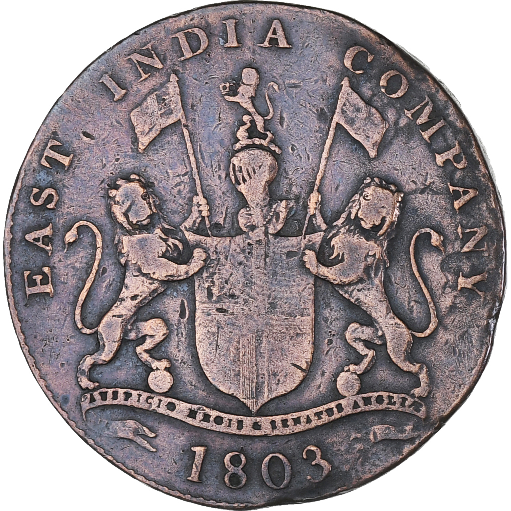 Coin, INDIA-BRITISH, MADRAS PRESIDENCY, 20 Cash, 1808, Soho Mint
