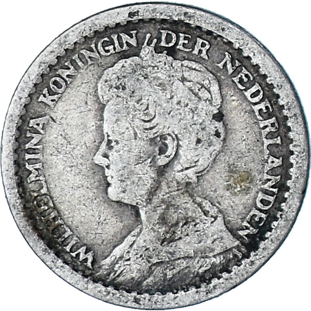 Coin, Netherlands, Wilhelmina I, 10 Cents, 1918, , Silver, KM:145