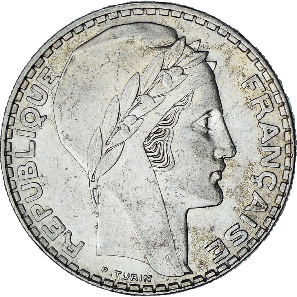 Coin, France, Turin, 20 Francs, 1937, Paris, , Silver, KM:879