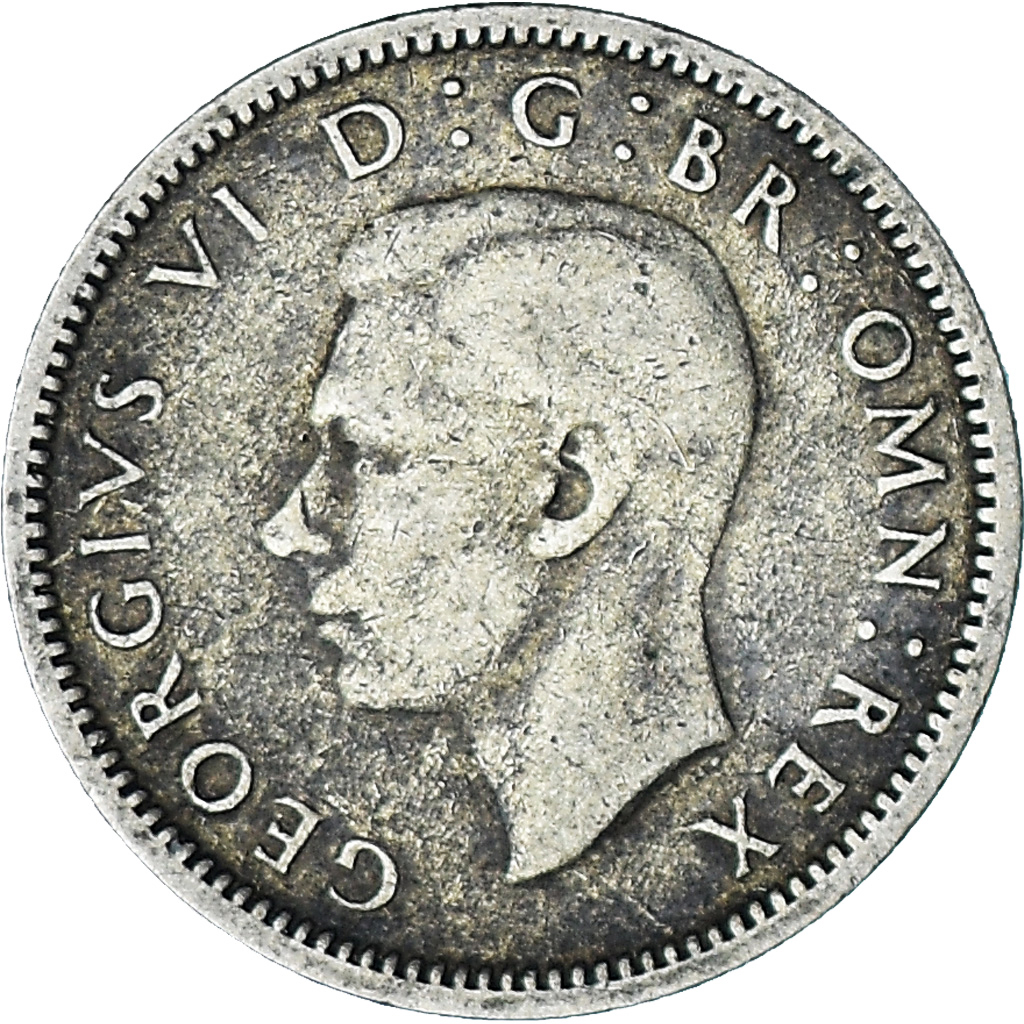 Coin, Great Britain, George VI, 6 Pence, 1946, , Silver, KM:852
