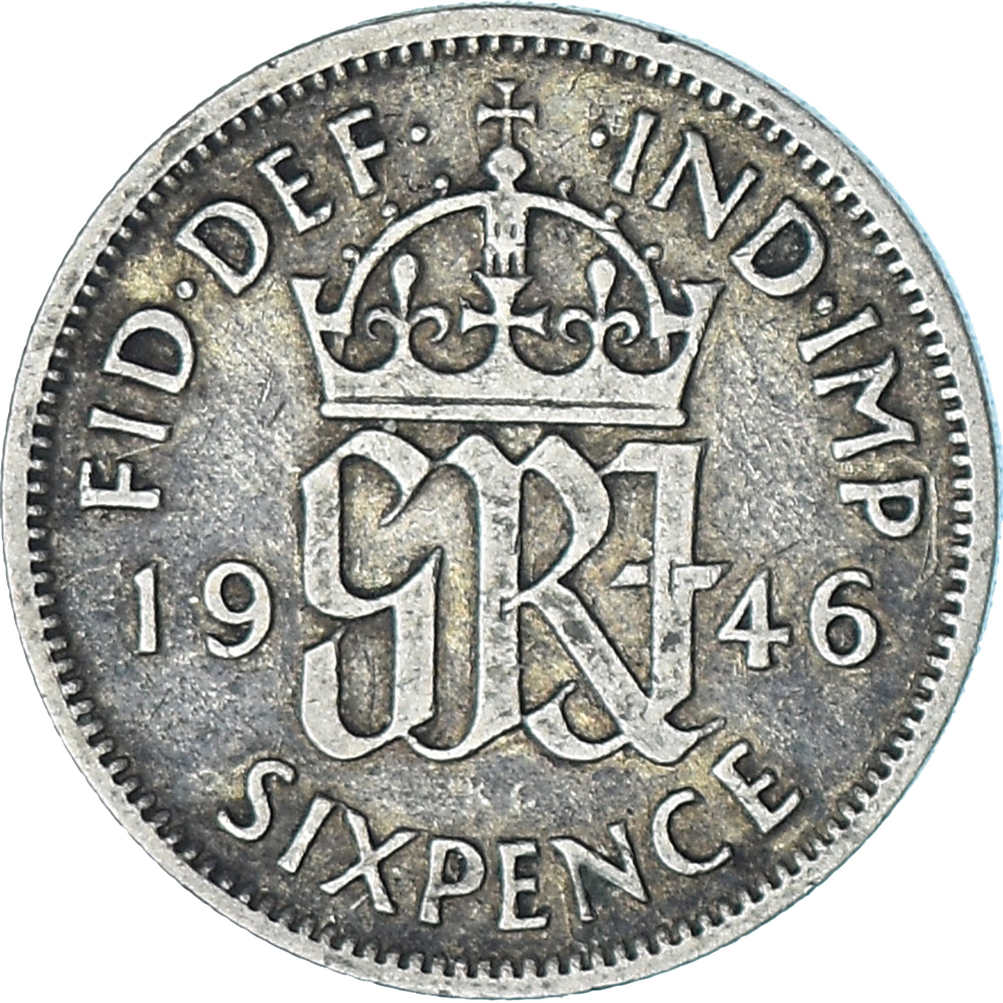 Coin, Great Britain, George VI, 6 Pence, 1946, , Silver, KM:852