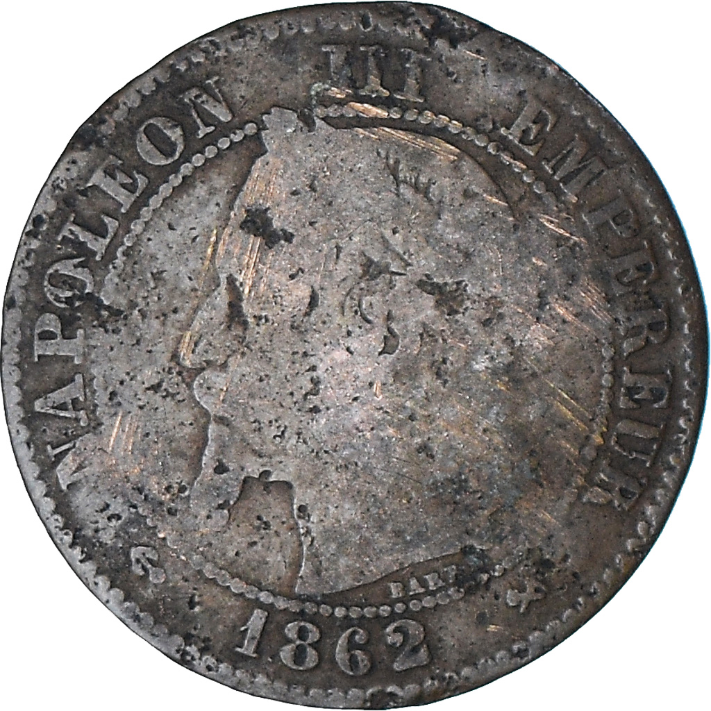 Coin, France, Napoleon III, Napoléon III, 2 Centimes, 1862, Bordeaux