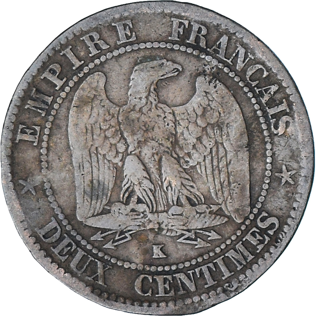 Coin, France, Napoleon III, Napoléon III, 2 Centimes, 1862, Bordeaux