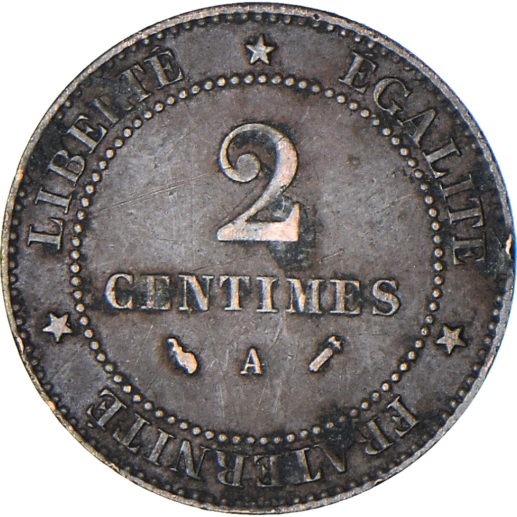 Coin, France, Cérès, 2 Centimes, 1892, Paris, EF, Bronze, KM:827.1