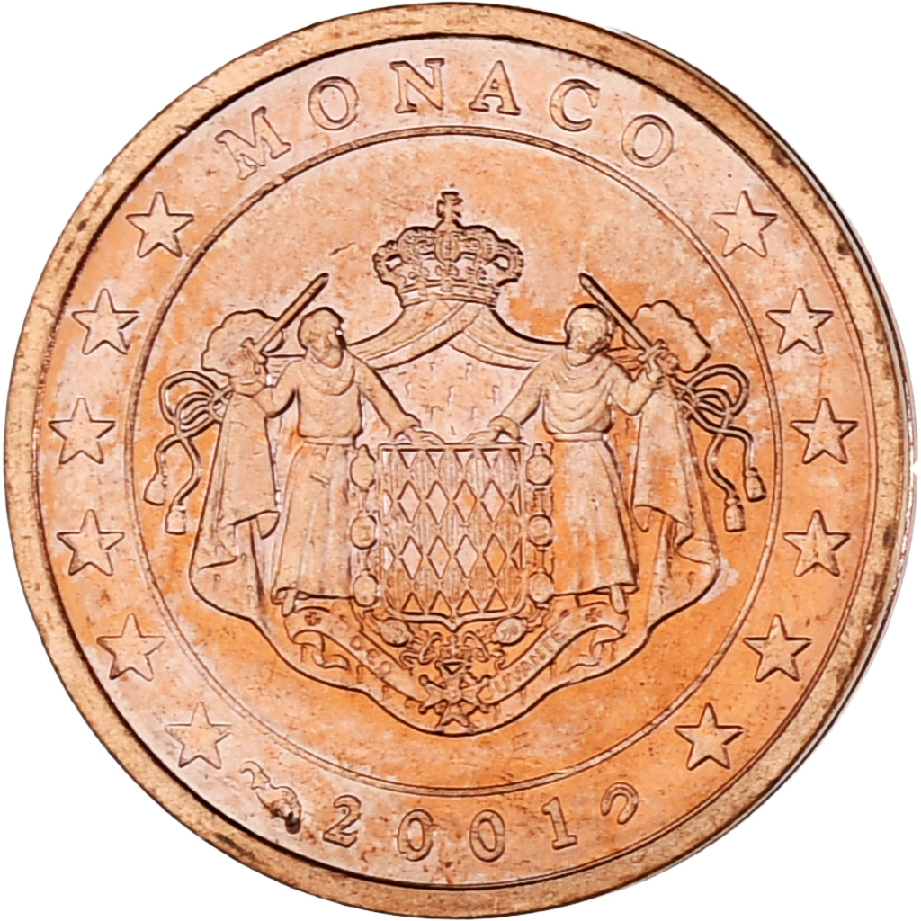 Monaco, Rainier III, 2 Euro Cent, 2001, Paris, , Copper Plated Steel