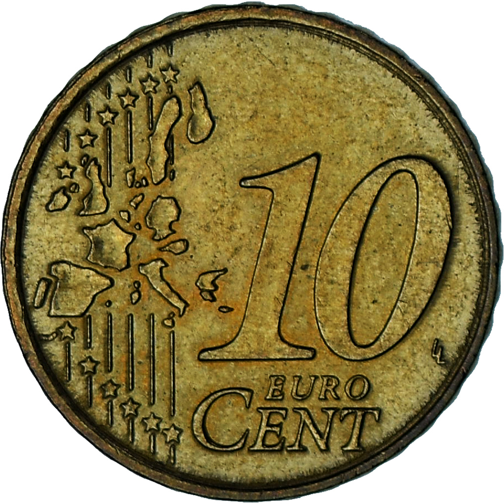 Monaco, Rainier III, 10 Euro Cent, 2001, Paris, , Brass, Gadoury:MC175