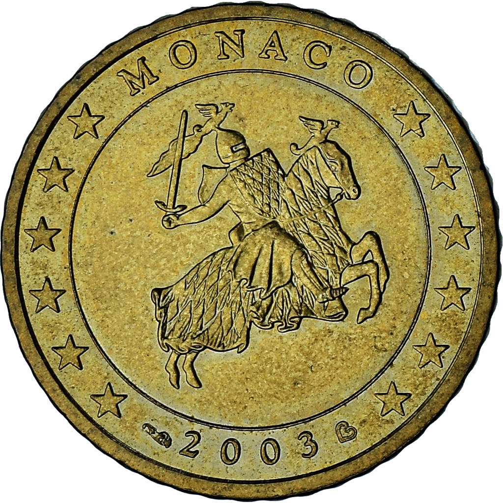Monaco, Rainier III, 50 Euro Cent, 2003, Paris, VZ, Messing, Gadoury:MC177