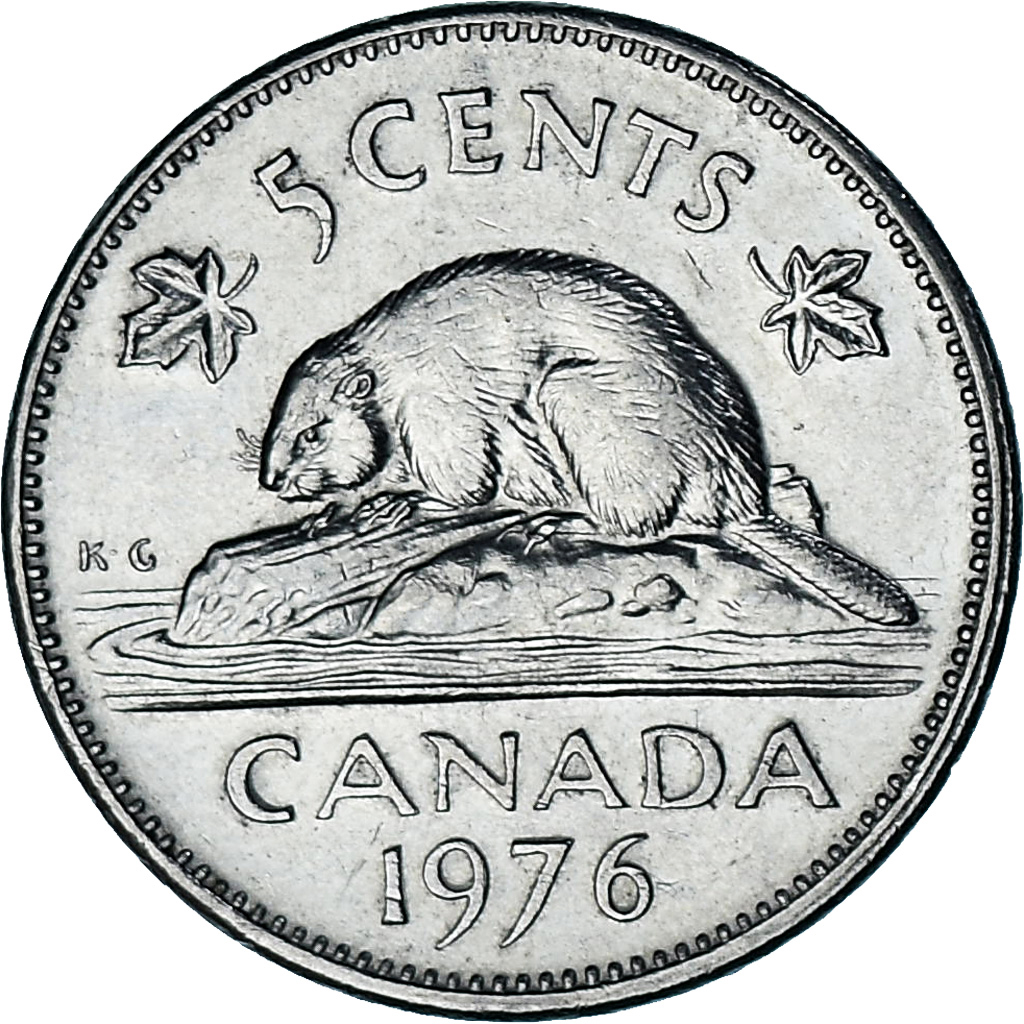 Canada, Elizabeth II, 5 Cents, 1976, Royal Canadian Mint, Nickel, 