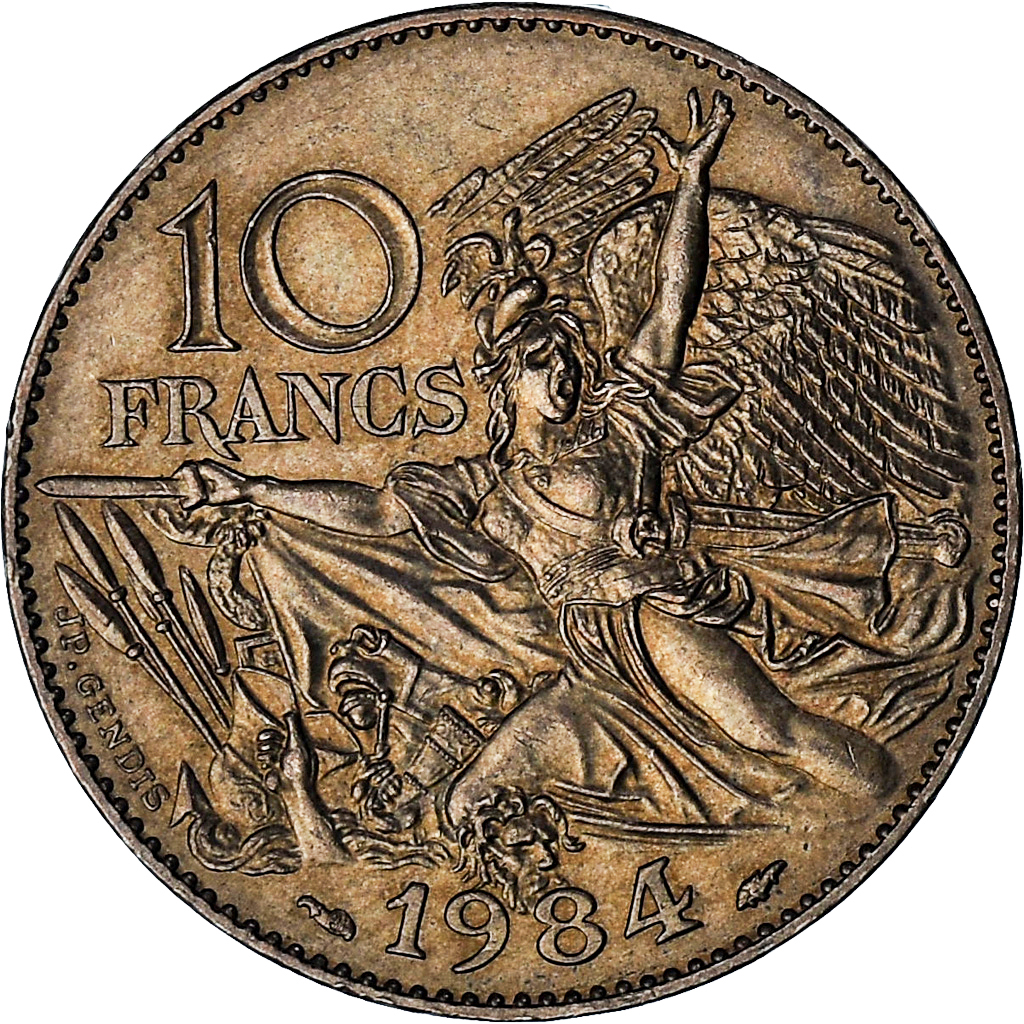 Frankreich, 10 Francs, François Rude, 1984, Nickel-Bronze, SS+, Gadoury:818