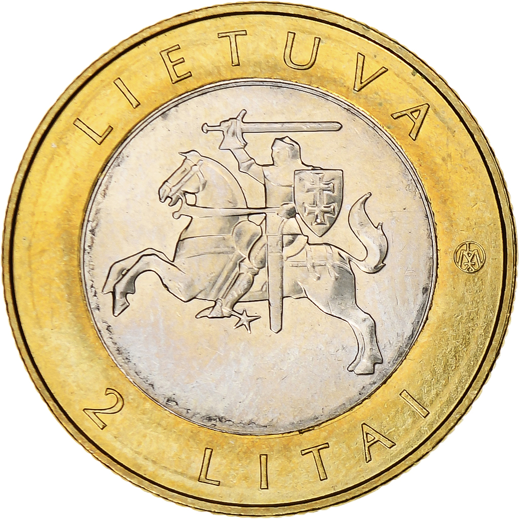 Lithuania, 2 Litai, 2013, Puntukas, Bi-Metallic, , KM:112