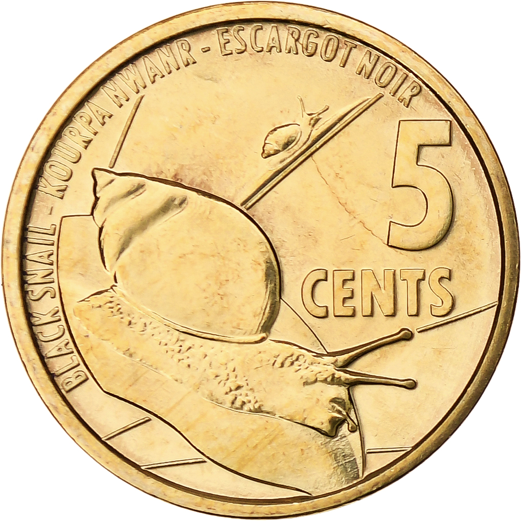 Seychelles, 5 Cents, 2021, Bronze Plated Steel, 