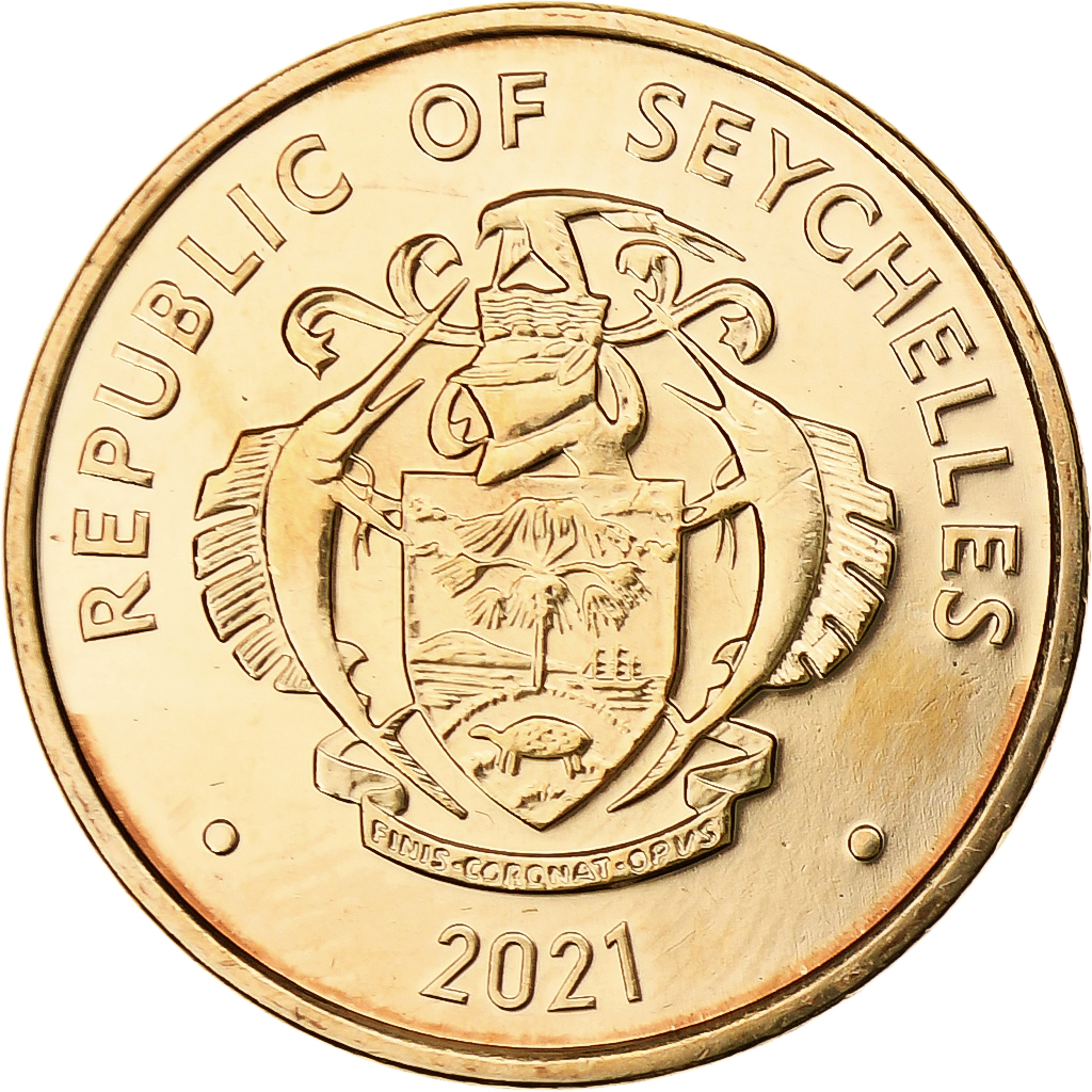 Seychelles, 10 Cents, 2021, Bronze Plated Steel, 