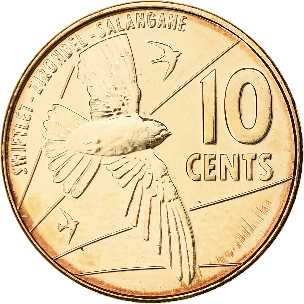 Seychelles, 10 Cents, 2021, Bronze Plated Steel, 