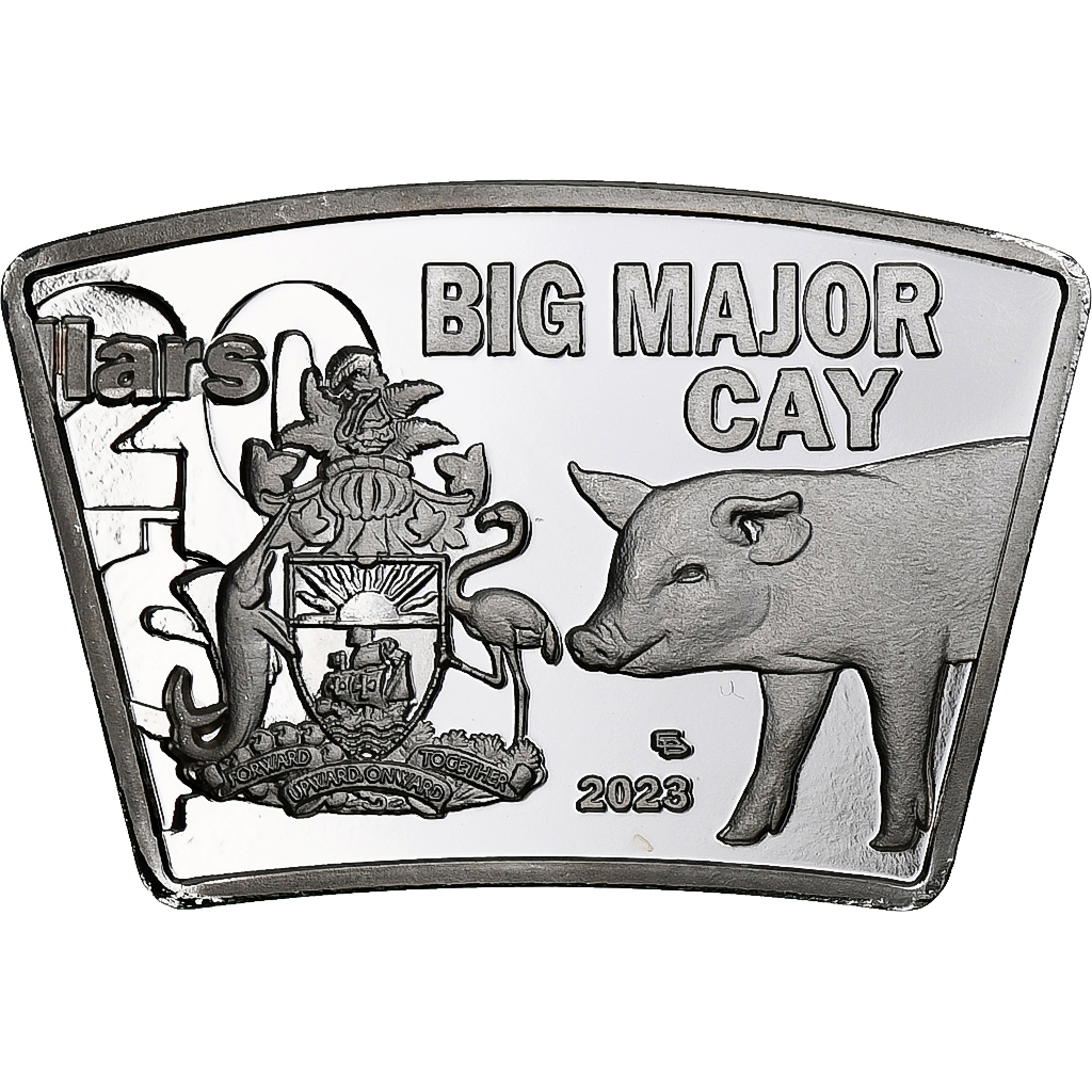 Bahamas, 20 Dollars, 2023, Fantasy coinage, Silver plated copper-nickel, 