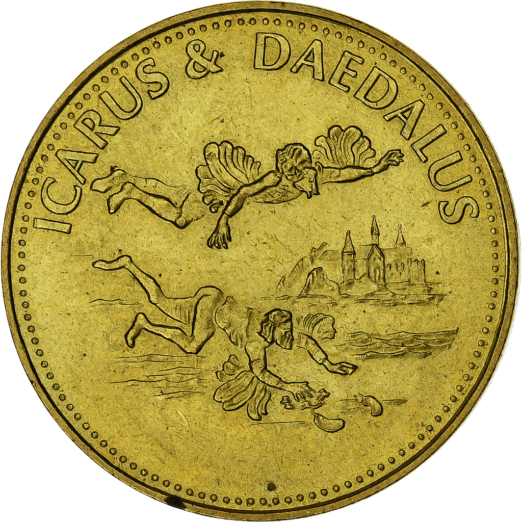 France, Token, Collection Shell, Icarus et Daedalus, Bronze-Aluminium, 