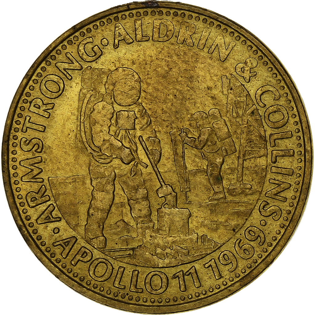 France, Token, Collection Shell, Apollo 11, Bronze-Aluminium, 