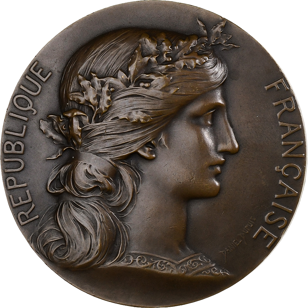Médaille Bronze PRÉPARATION MILITAIRE signée DANIEL DUPUIS