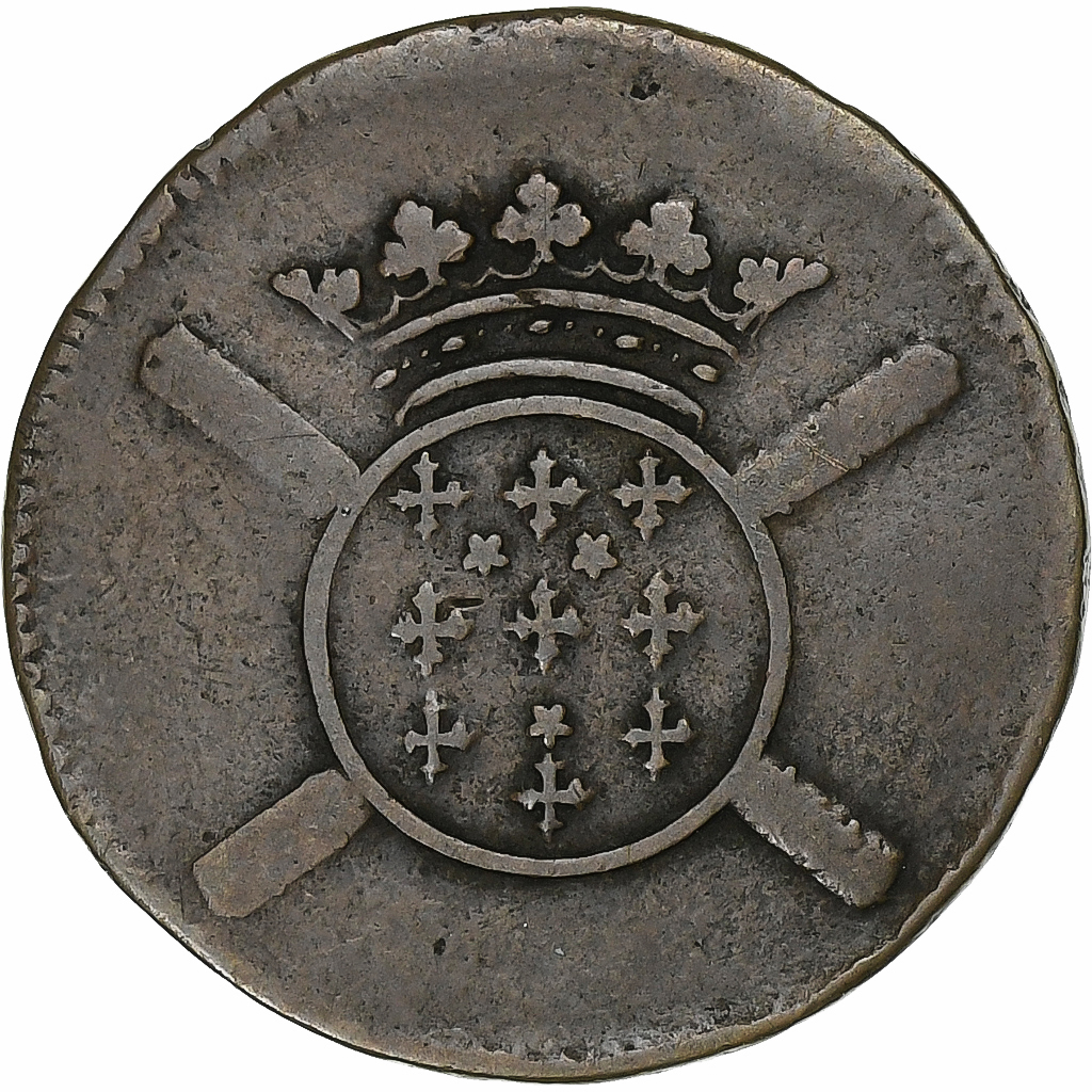 France, Ville de Lille, 10 Sols, 1708, siège de la ville, , Copper