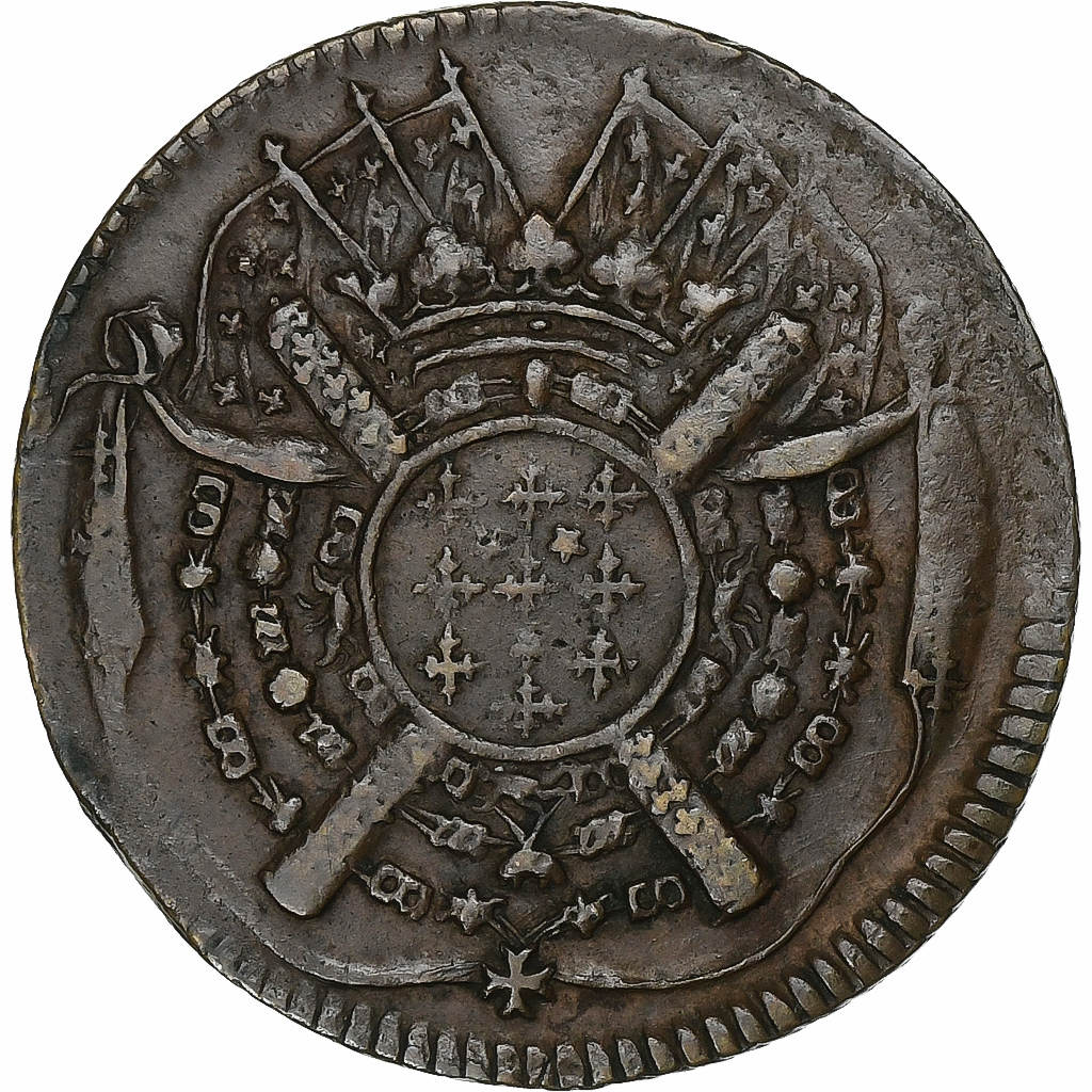 France, Ville de Lille, 20 Sols, 1708, siège de la ville, , Copper