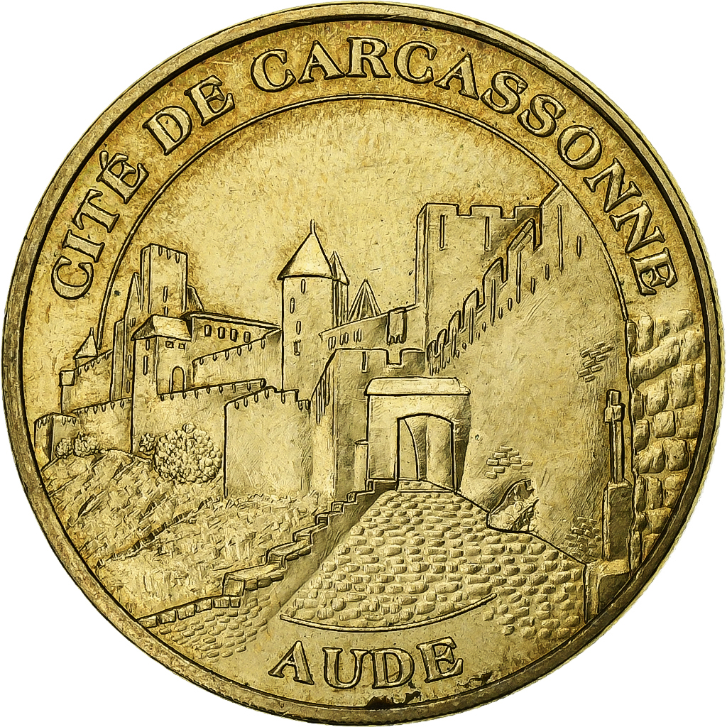 France, Medal, La cité de Carcassonne, 2009, MDP, Copper-nickel Aluminium