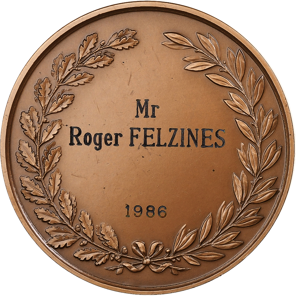 France, Medal, Ville de Valenciennes, 1986, Bronze, Lemoine, 