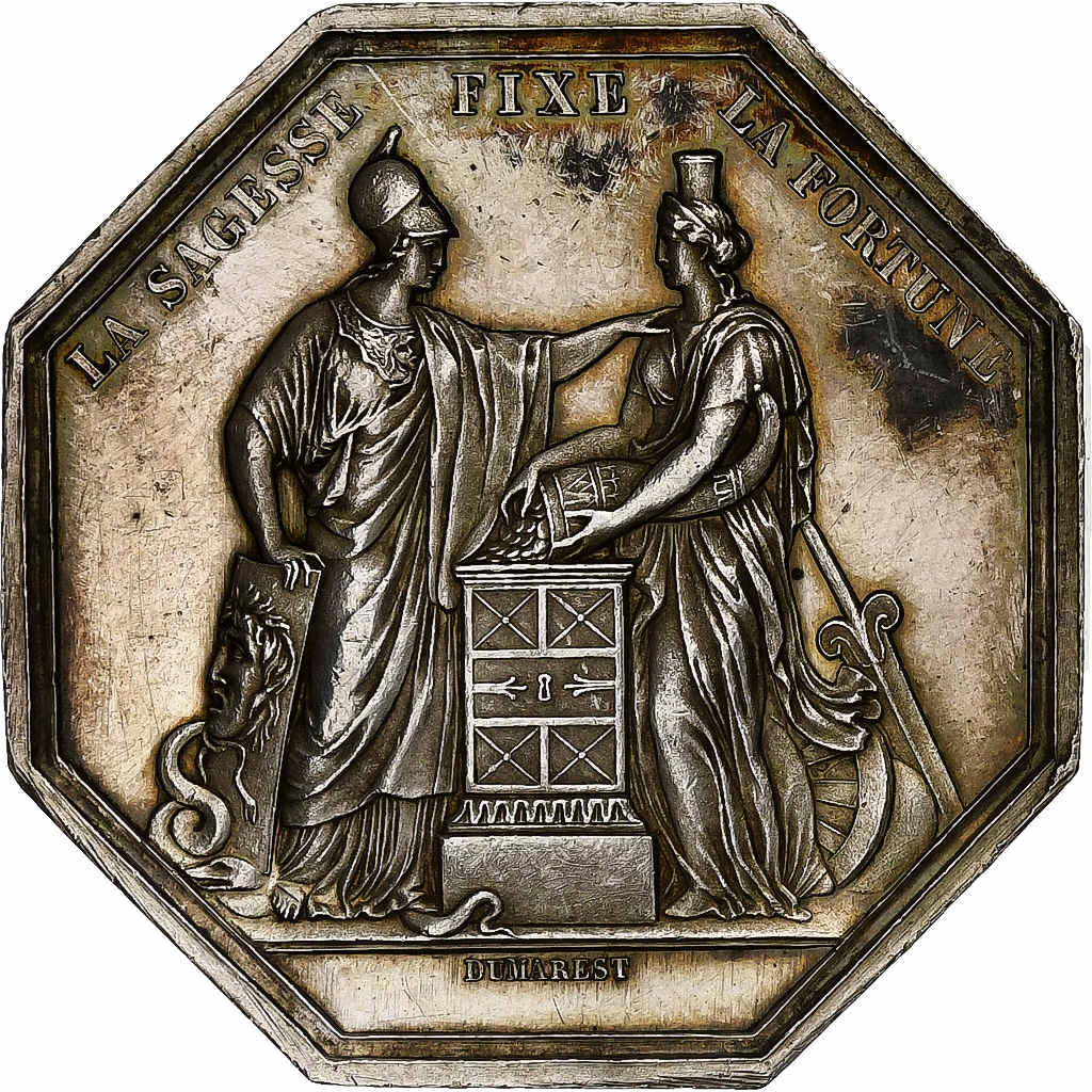 France, Token, Banque de France, An VIII, Silver, Dumarest, 