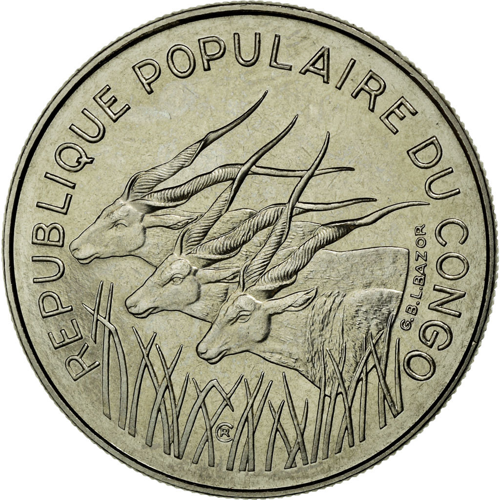 Coin, Congo Republic, 100 Francs, 1971, , Nickel, KM:1