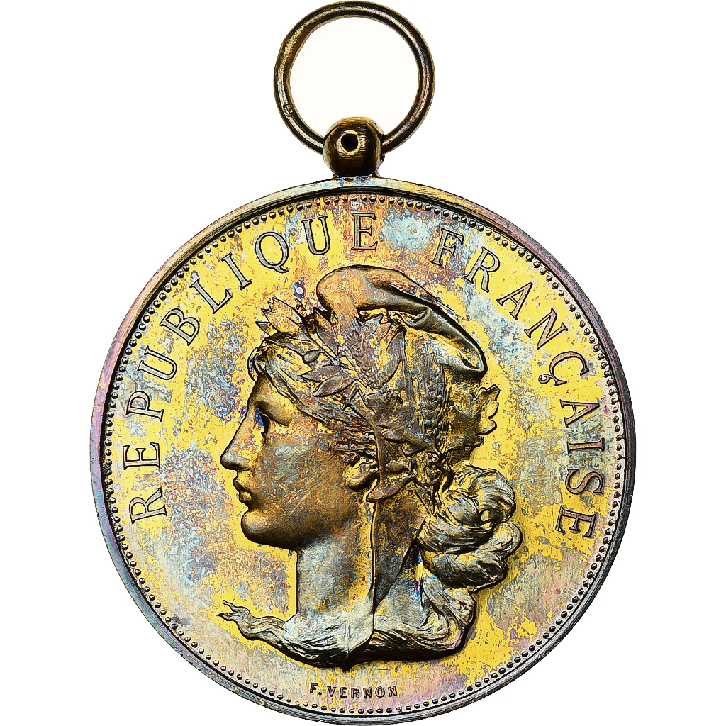 France, Medal, Société Centrale d'Agriculture du Pas-de-Calais, Gold plated