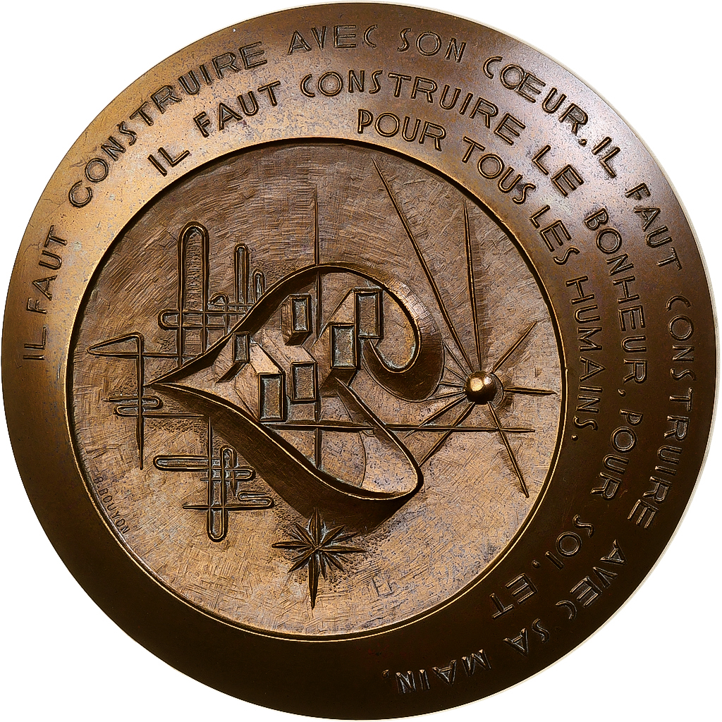 France, Medal, Vœux pour toute l'année, 1975, Bronze, Bouyon, 