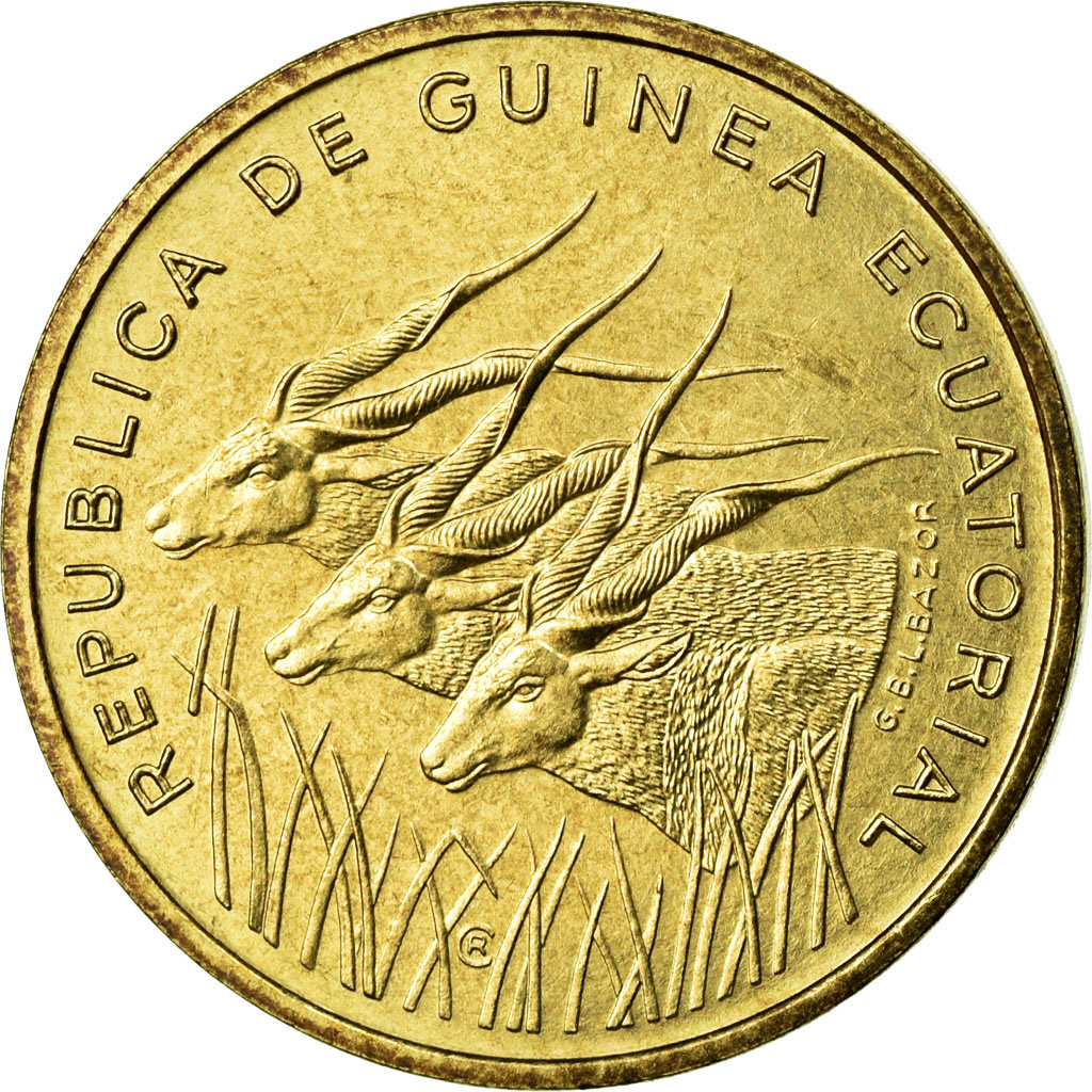 Coin, Equatorial Guinea, 5 Francos, 1985, , Aluminum-Bronze, KM:E28