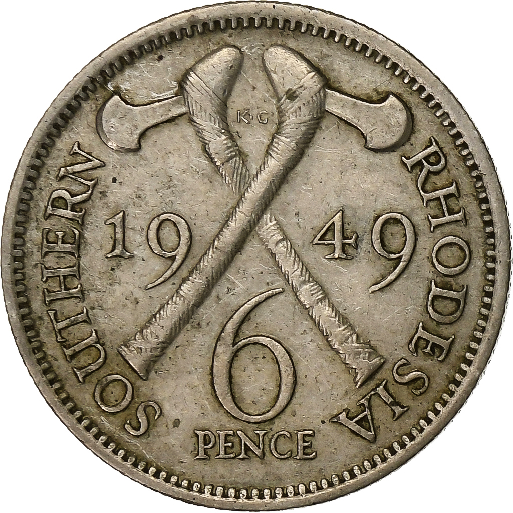 Southern Rhodesia, George VI, 6 Pence, 1949, Copper-nickel, , KM:21