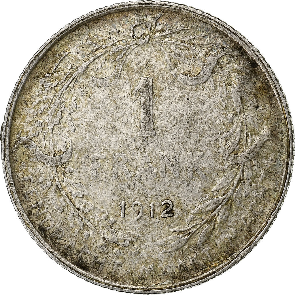 Belgium, Albert I, Franc, 1912, Silver, , KM:73.1