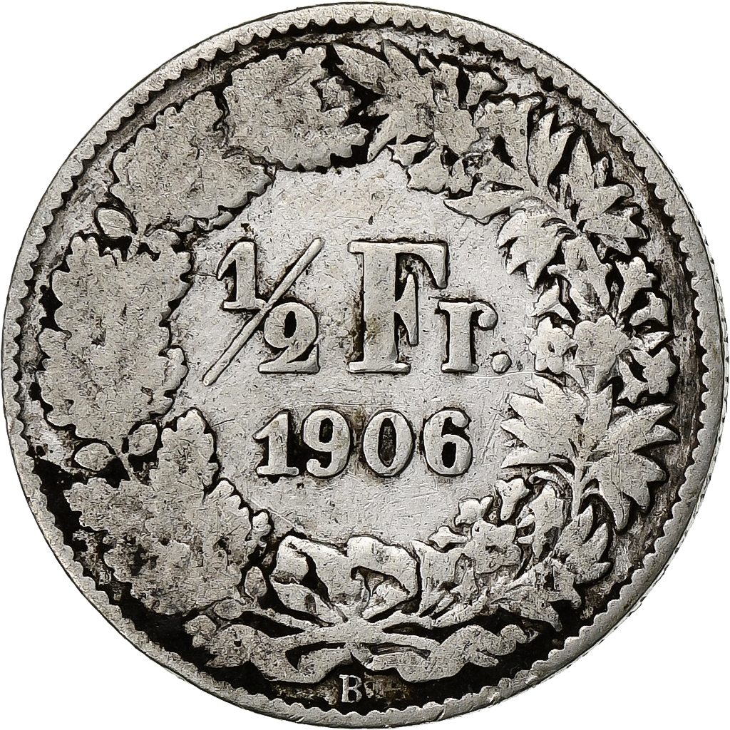 Switzerland, 1/2 Franc, 1906, Bern, Silver, , KM:23