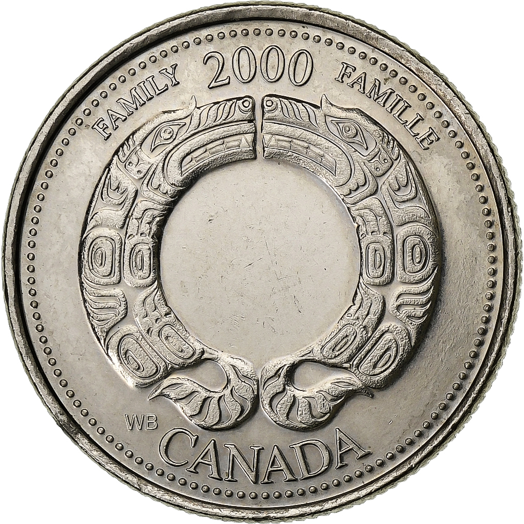 Canada, Elizabeth II, 25 Cents, 2000, Royal Canadian Mint, Nickel, 