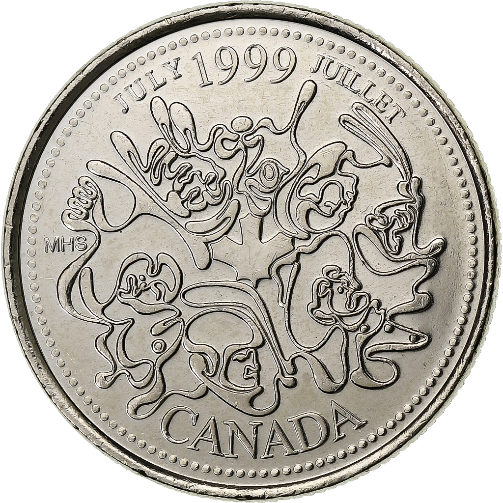 Canada, Elizabeth II, 25 Cents, 1999, Royal Canadian Mint, Nickel, 