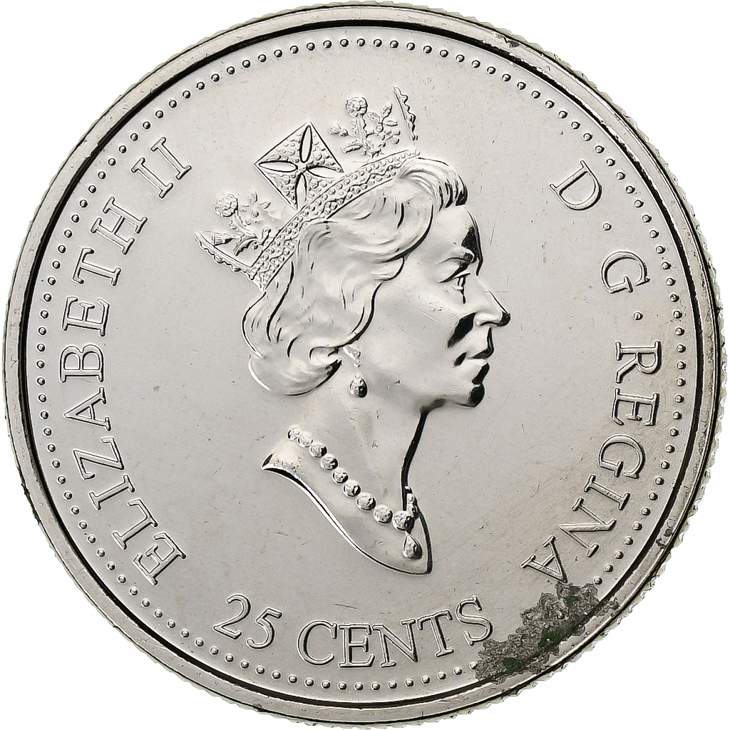 Canada, Elizabeth II, 25 Cents, 1999, Royal Canadian Mint, Nickel, 