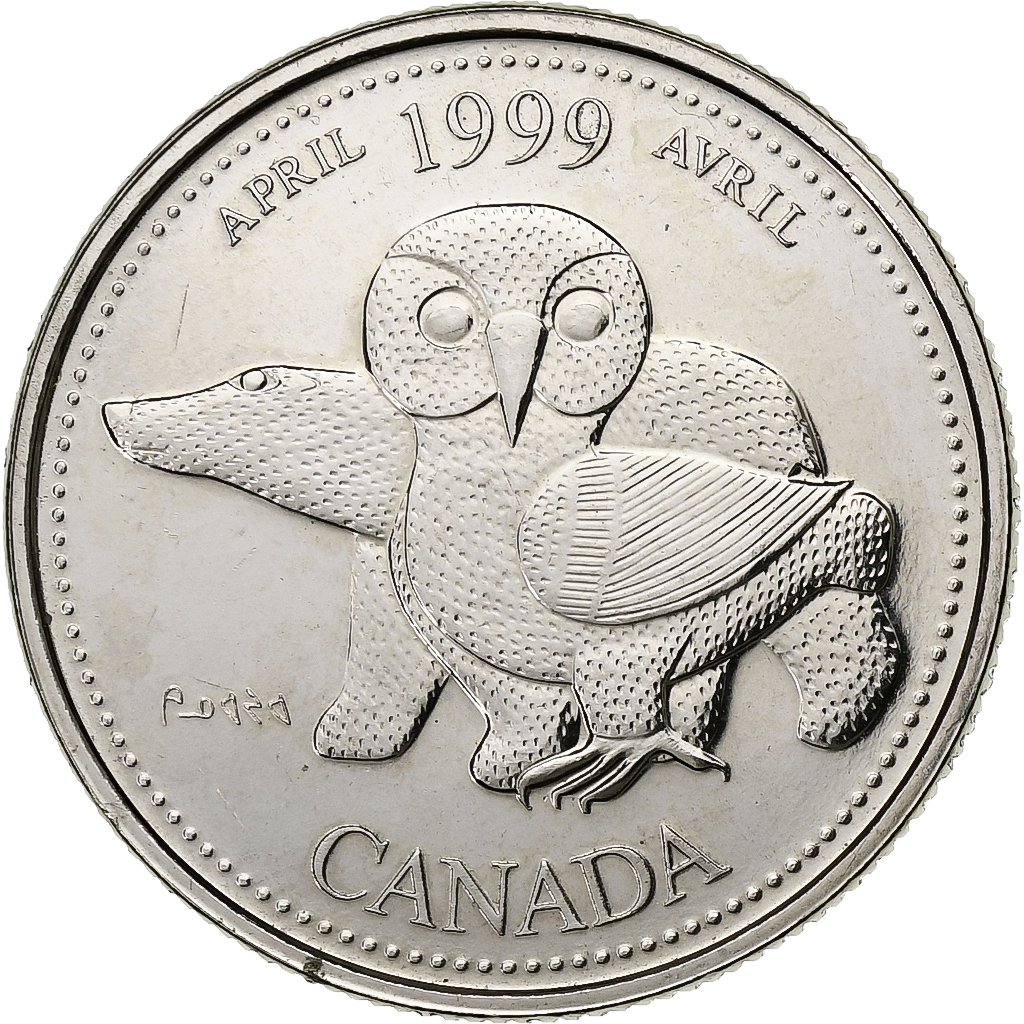 Canada, Elizabeth II, 25 Cents, 1999, Royal Canadian Mint, Nickel, 